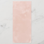 Prachtige Blush & Navy Flowers Wedding Programmakaart (Achterkant)