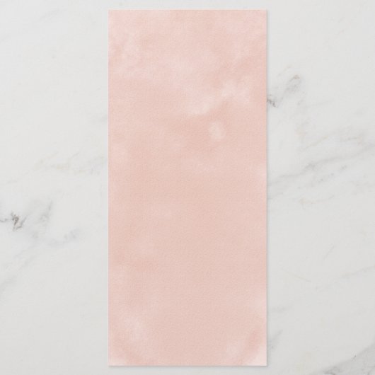 Prachtige Blush & Navy Flowers Wedding Programmakaart (Achterkant)