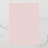 Prachtige Blush Pink Gold Weddenschap Folie Uitnodiging (Achterkant)