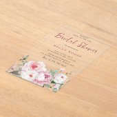 Prachtige Blush & Roos Modern Vrijgezellenfeest Acryl Uitnodigingen (Laagn)