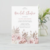 Prachtige Blush Rozen Floral Vrijgezellenfeest Kaart (Staand voorkant)