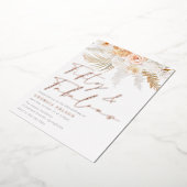 Prachtige Blush Vijftig & Fabulous 50ste verjaarda Folie Uitnodiging (Gedraaid)