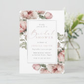 Prachtige Blush Waterverf Floral Vrijgezellenfeest Kaart (Staand voorkant)