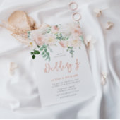 Prachtige Blush & White Floral Wedding Kaart