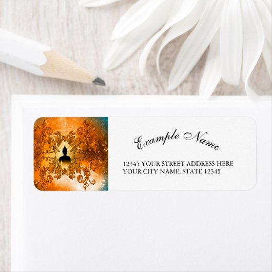 Prachtige Boeddha Etiket (Insitu)