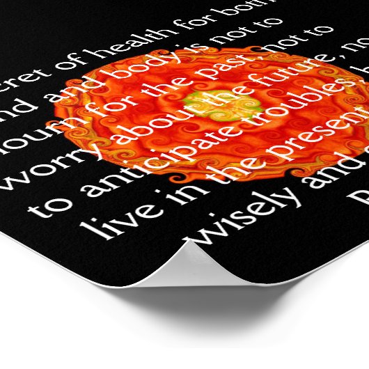 Prachtige boeddhistische prijsopgave met Vibrant M Poster (Hoek)