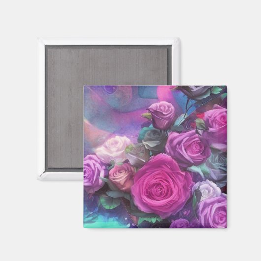 Prachtige boeket van rozen magneet (Voorkant / Achterkant)
