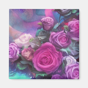 Prachtige boeket van rozen magneet