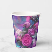 Prachtige boeket van rozen papieren bekers (Voorkant)