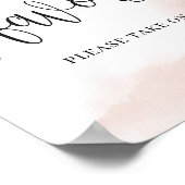 Prachtige bogungytrodaal blush roze florale voorde poster (Hoek)