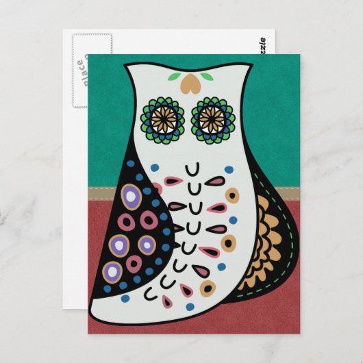 Prachtige Bohemian Hippy Owl Briefkaart (Voorkant / Achterkant)