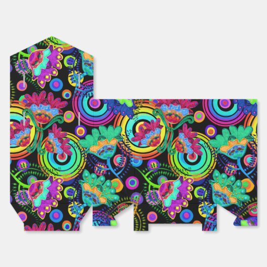 Prachtige Boho Batik Helder en Bold Bedankdoosjes (Ongevouwen)