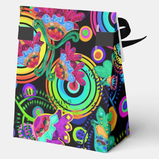 Prachtige Boho Batik Helder en Bold Bedankdoosjes (Achterkant)