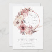 Prachtige Boho Blush bruiloft gelofte vernieuwing Kaart (Voorkant)