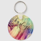 Prachtige Boho Bohemian Style Dreamcatcher veren Sleutelhanger (Voorkant)