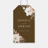 Prachtige Boho Floral bruiloft Cadeaulabel (Achterkant)