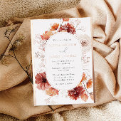 Prachtige Boho Floral Lijst bruiloft Roos Gold Folie Uitnodiging