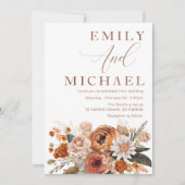 Prachtige Boho zomer, herfst herfst bruiloft Kaart (Voorkant)