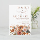 Prachtige Boho zomer, herfst herfst bruiloft Kaart (Staand voorkant)