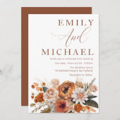 Prachtige Boho zomer, herfst herfst bruiloft Kaart (Voorkant / Achterkant)