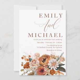 Prachtige Boho zomer, herfst herfst bruiloft Kaart