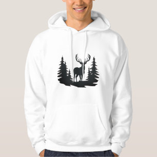Prachtige bok tussen pijnbomen hoodie