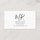 Prachtige Bold Floral Designer Visitekaartje (Achterkant)