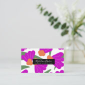 Prachtige Bold Floral Designer Visitekaartje (Staand voorkant)