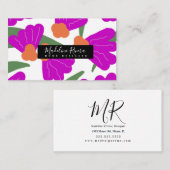 Prachtige Bold Floral Designer Visitekaartje (Voorkant / Achterkant)