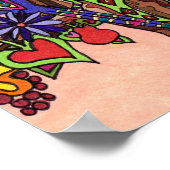 Prachtige boom van het leven van mensen poster (Hoek)