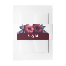 Prachtige bordeaux & blush roze uitnodigingen wikkel