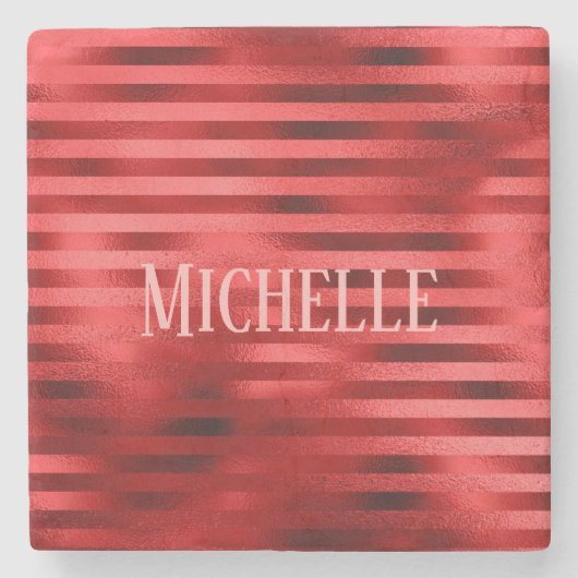 Prachtige bordeaux stenen onderzetter (Voorkant)