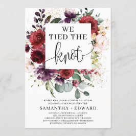 Prachtige bordeauxroze roze bloem knoopte de knoop kaart