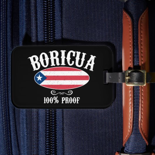 Prachtige Boricua Puerto Rico 100% Bagagelabel (Voorkant Insitu 4)
