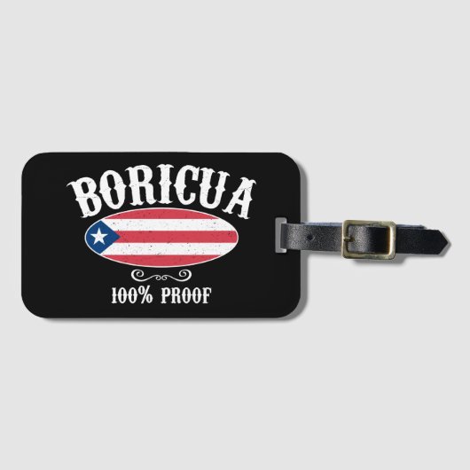 Prachtige Boricua Puerto Rico 100% Bagagelabel (Voorkant (horizontaal))
