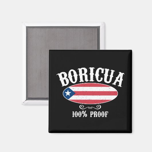Prachtige Boricua Puerto Rico 100% Magneet (Voorkant / Achterkant)