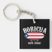 Prachtige Boricua Puerto Rico 100% Sleutelhanger (voorkant)
