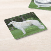 Prachtige Borzoi Kartonnen Onderzetters (Schuin)