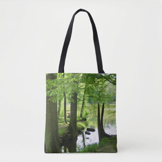 Prachtige bos en kreek foto tote bag (Voorkant)