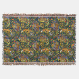 Prachtige bosachtige wezens schilderij gooien deken