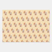 Prachtige bosdieren bloemen inpakpapier vel (Voorkant 3)