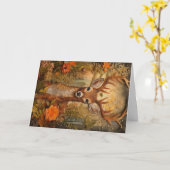 Prachtige bosdieren wilde dieren herten groet kaart (Gele Bloem)