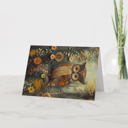 Prachtige bosdieren Wildlife Uil Groet Kaart (Voorkant)