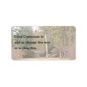 Prachtige boshut etiket (Voorkant)