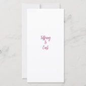 Prachtige botanische bloementuin Menu (Achterkant)