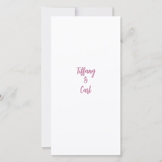 Prachtige botanische bloementuin Menu (Achterkant)