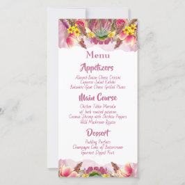 Prachtige botanische bloementuin Menu