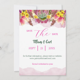 Prachtige botanische bloementuin Save-the-Date Kaart