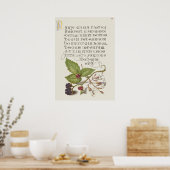 Prachtige Botanische illustratie Poster (Keuken)