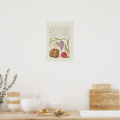 Prachtige  Botanische illustratie Poster (Keuken)